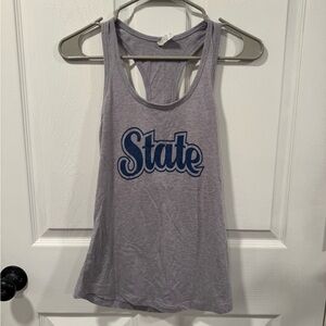 Penn State college racer back gray tank top